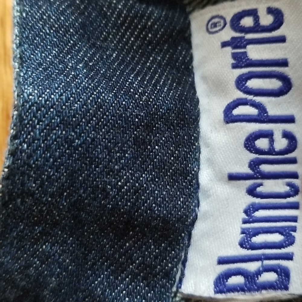 Blanche Porte Vintage Full Denim Skirt 100% Cotton A-Line Button Front Midi - Picture 5 of 8